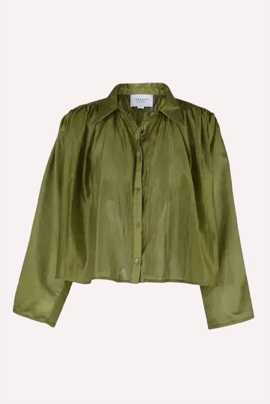 NEW THE SHIRT women's long sleeve hayden shirt in olive